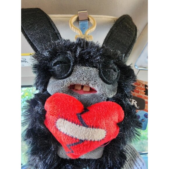 FUGGLER RARE Lord Long Ears The Black Rabbit Broken Heart 5 Inch Clip - Picture 2 of 4